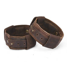 Load image into Gallery viewer, Old School Genuine Leather Cuffs