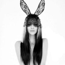 Load image into Gallery viewer, Sexiness Overload Lace Bunny Ears Mask Helmet