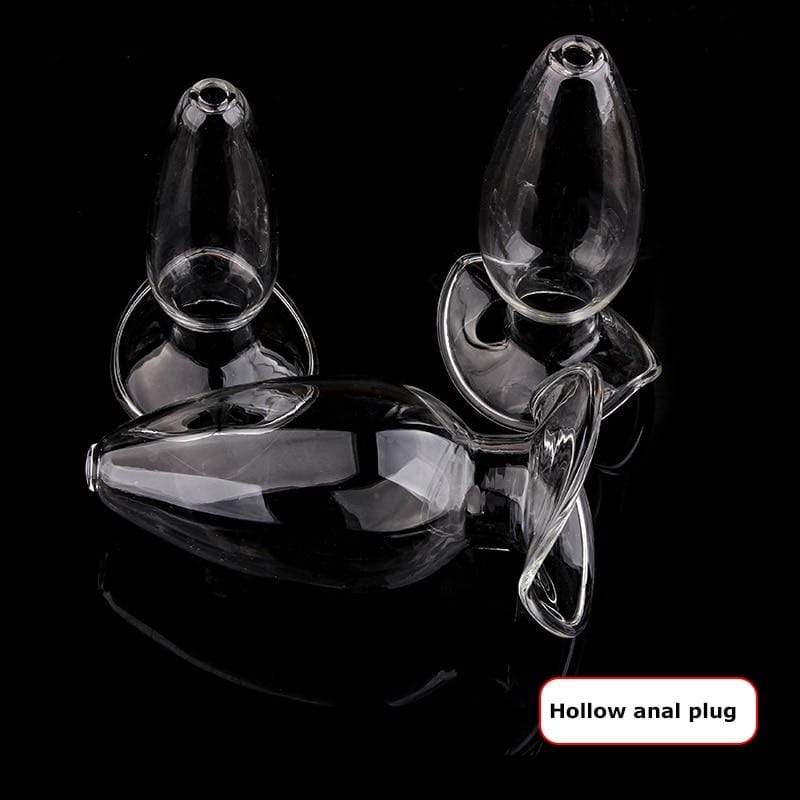 Transparent Glass Anal Plug Hollow Butt Plug for Woman Vaginal Speculu CHASTITY CAGE CO Transparent Glass Anal Plug Hollow Butt Plug for Woman Vaginal Speculu CHASTITY CAGE CO