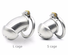 Load image into Gallery viewer, Mistress's Little Prisoner Metal Chastity Cage 1.80 inches and 2.36 inches long