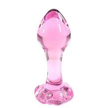 Load image into Gallery viewer, Pink Glass Anal Plug
