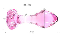 Load image into Gallery viewer, Pink Glass Anal Plug