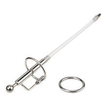 Load image into Gallery viewer, Hollow Stainless Steel and Rubber Penis Plug