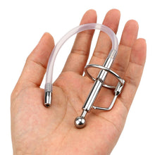 Load image into Gallery viewer, Hollow Stainless Steel and Rubber Penis Plug
