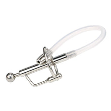 Load image into Gallery viewer, Hollow Stainless Steel and Rubber Penis Plug