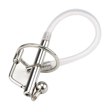Load image into Gallery viewer, Hollow Stainless Steel and Rubber Penis Plug