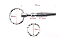 Load image into Gallery viewer, Hollow Penis Plug with Metal Glans Rings