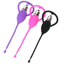 Load image into Gallery viewer, Colorful Vibrating Beaded Penis Plug