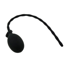 Load image into Gallery viewer, Inflatable Beaded Black Silicone Urethral Sound