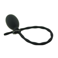 Load image into Gallery viewer, Inflatable Beaded Black Silicone Urethral Sound
