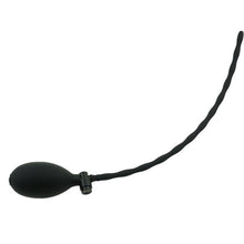 Load image into Gallery viewer, Inflatable Beaded Black Silicone Urethral Sound
