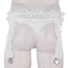 Load image into Gallery viewer, Heart Clips Garter Belt w/ G-string