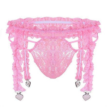 Load image into Gallery viewer, Heart Clips Garter Belt w/ G-string