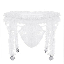 Load image into Gallery viewer, Heart Clips Garter Belt w/ G-string