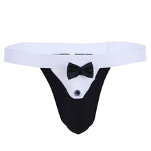 Load image into Gallery viewer, Tuxedo with Bowknot Elastic Waistband Panties