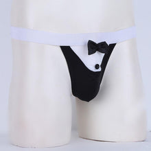 Load image into Gallery viewer, Tuxedo with Bowknot Elastic Waistband Panties