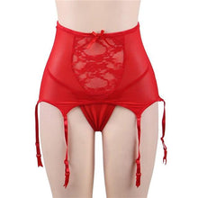 Load image into Gallery viewer, High Waist Lace Garter Belt