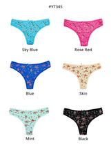 Load image into Gallery viewer, 6 Pcs Floral G-string Thong Set