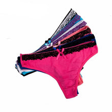 Load image into Gallery viewer, 6 Pcs Lace Cotton G-String