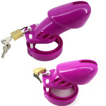 Load image into Gallery viewer, Purple Plastic Cock Cage 3.15 inches and 3.94 inches long