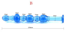 Load image into Gallery viewer, Blue Glass Anal Plug