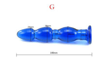 Load image into Gallery viewer, Blue Glass Anal Plug