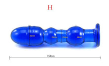 Load image into Gallery viewer, Blue Glass Anal Plug