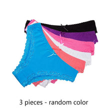 Load image into Gallery viewer, 3 Pcs Sissy Lace Cotton Panties
