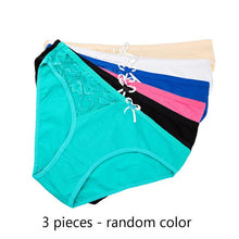 Load image into Gallery viewer, 3 Pcs Sissy Lace Cotton Panties