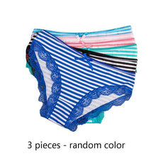 Load image into Gallery viewer, 3 Pcs Sissy Lace Cotton Panties
