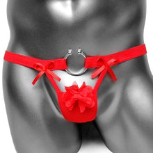 Load image into Gallery viewer, Sissy Mesh Thong Panties With Flower