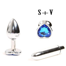 Load image into Gallery viewer, Jeweled Butt Plug & Vibrator Set