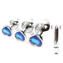 Load image into Gallery viewer, Jeweled Butt Plug & Vibrator Set