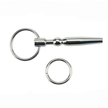 Load image into Gallery viewer, Hollow Penis Plug with Metal Glans Rings