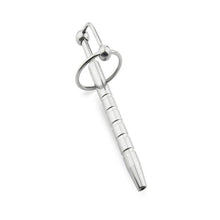 Load image into Gallery viewer, Striped Hollow Steel Urethral Play Penis Plug