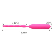Load image into Gallery viewer, 10-Speed Vibrating Wavy Silicone Penis Plug
