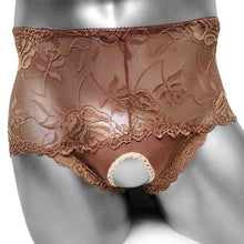 Load image into Gallery viewer, Crotchless Sissy Lace Boxer