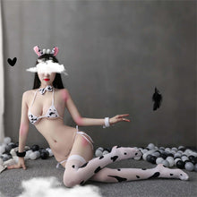 Load image into Gallery viewer, Cute Anime Cow Cosplay Lingerie Set