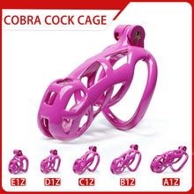 Load image into Gallery viewer, Purple Cobra Chastity Cage Kit 1.77 To 4.13 Inches Long