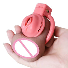 Load image into Gallery viewer, Short 3D Printed Pussy Vaginal Male Cock Cage