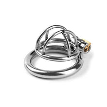 Load image into Gallery viewer, Short Bars Steel Chastity Cage 1 Inch Long