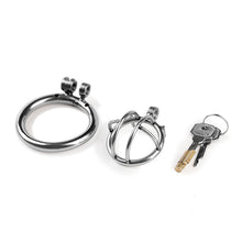 Load image into Gallery viewer, Short Bars Steel Chastity Cage 1 Inch Long