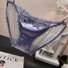 Load image into Gallery viewer, Embroidered Lace Satin Panties