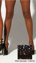 Load image into Gallery viewer, Sissy Stripper Open Crotch Rhinestone Pantyhose