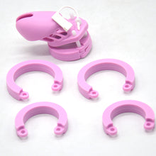 Load image into Gallery viewer, Silicone Chastity Cage Pink & Short