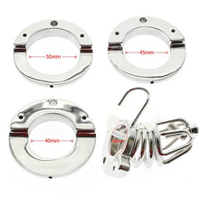 Load image into Gallery viewer, Stainless Steel Chastity Cage Ball Stretcher with Urethral Catheter Cock Cage