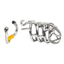 Load image into Gallery viewer, Stainless Steel Stealth Chastity Cage With Hinged Rings