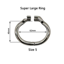 Load image into Gallery viewer, Hinged Cage Ring Accessory Ring for Not Getting Off Metal Chastity Device