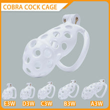 Load image into Gallery viewer, While Hole Cobra Chastity Cage Kit 1.77 To 4.13 Inches Long