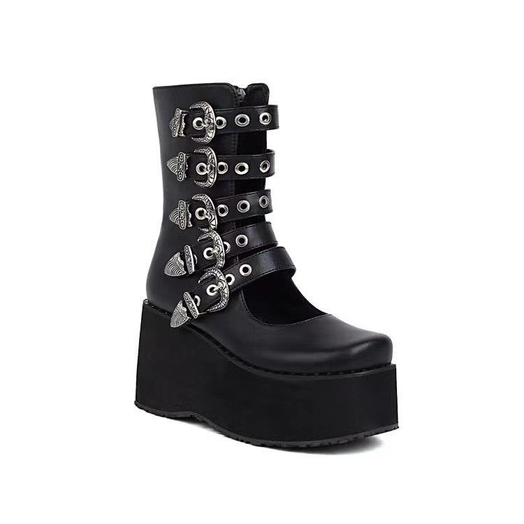 500-ASH Ankle Boot | Black Faux Leather